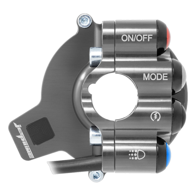 Gasgriffgehäuse mit integriertem Lenkerschalter JetPrime BMW S 1000 RR (15-18) JP CO BM008L – Racing-Belegung, geschlossenes Gehäuse