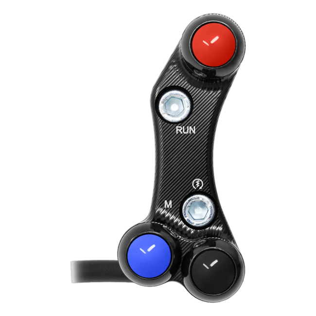 Lenkerschalter Superbike rechts JetPrime BMW S 1000 RR (19-26) JP SPDB 038M – für MoTeC-Dashboard, versetztes Lochbild