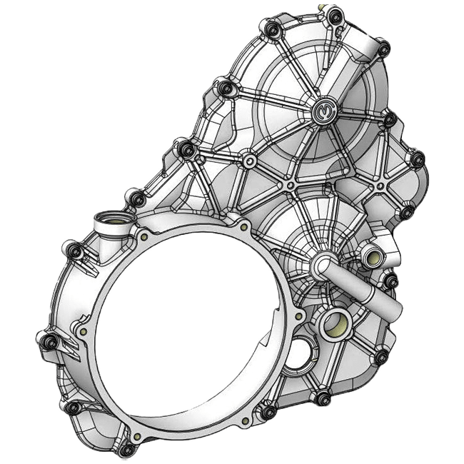 Carter motore in alluminio destro con viti in titanio Motocorse Ducati Panigale V4/S (2025) 