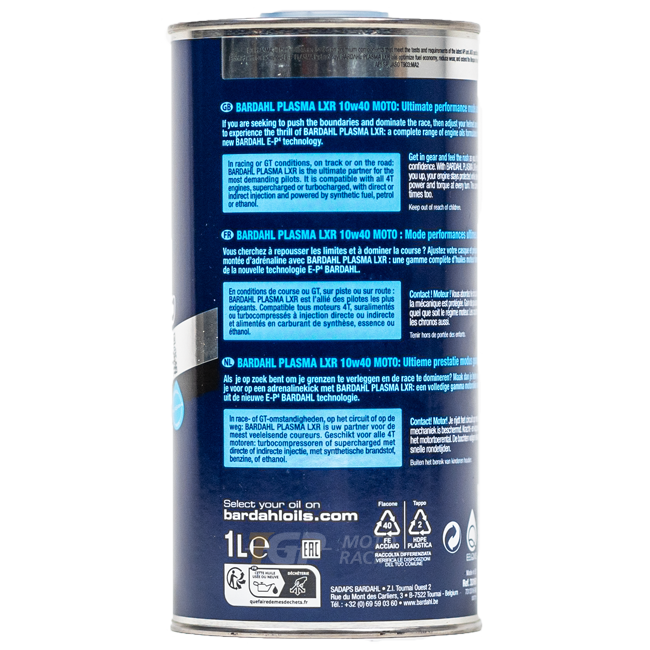 BARDAHL 10W40 Plasma LXR - 1 litro di olio premium