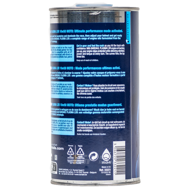 BARDAHL 10W50 Plasma LXR - 1 litro di olio premium