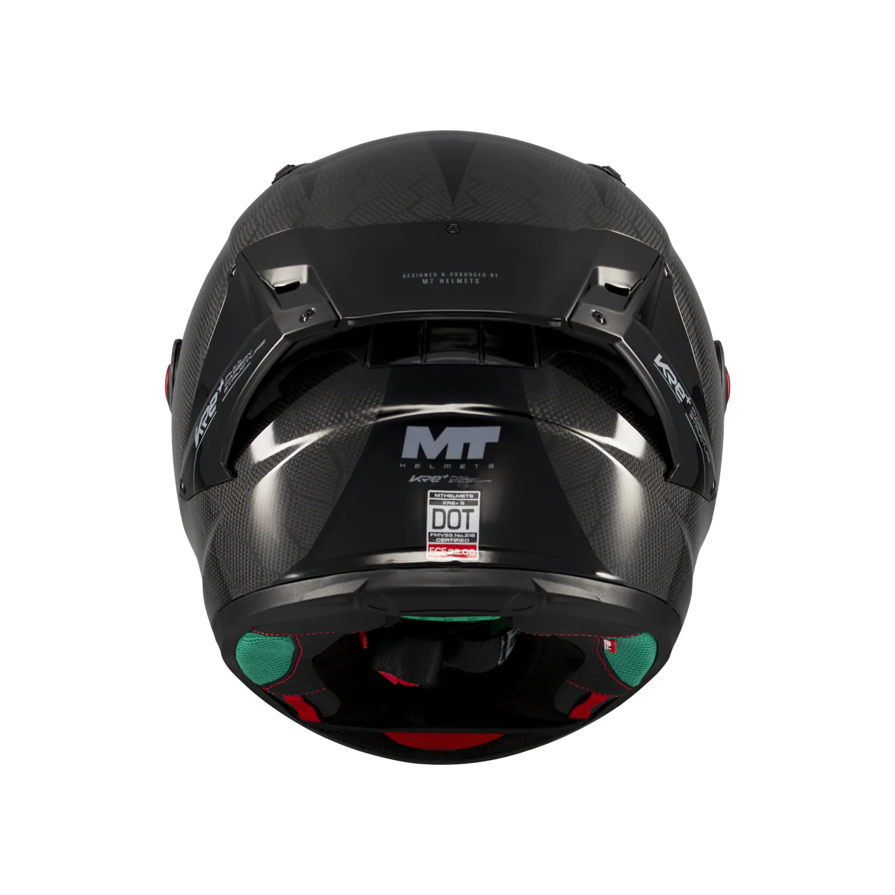 MT-Helmets KRE+ S Casco Pure Carbon Glossy A1 Glow Completo 