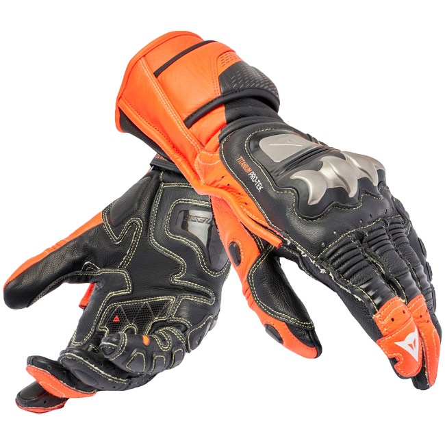 Guanti in pelle di motociclisti da corsa Full Metal 7 da Bainese | Uomini | Nero/rosso | 201810001462800