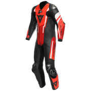 DAINESE MISANO 3 D-AIR® in pelle monopezzo Combinazione per airbag Perforata Airbag Suit | Uomini | Rosso