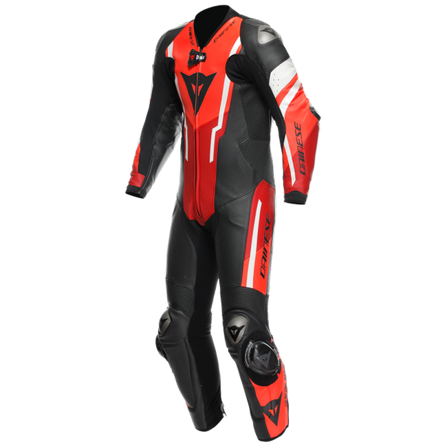 DAINESE MISANO 3 D-AIR® in pelle monopezzo Combinazione per airbag Perforata Airbag Suit | Uomini | Rosso