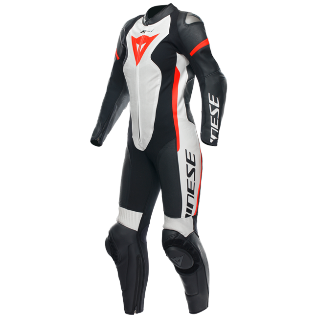 Dainese Grobnik Lady One -pecio Combinazione in pelle - tuta da corsa perforata | Donne | Bianco/rosso