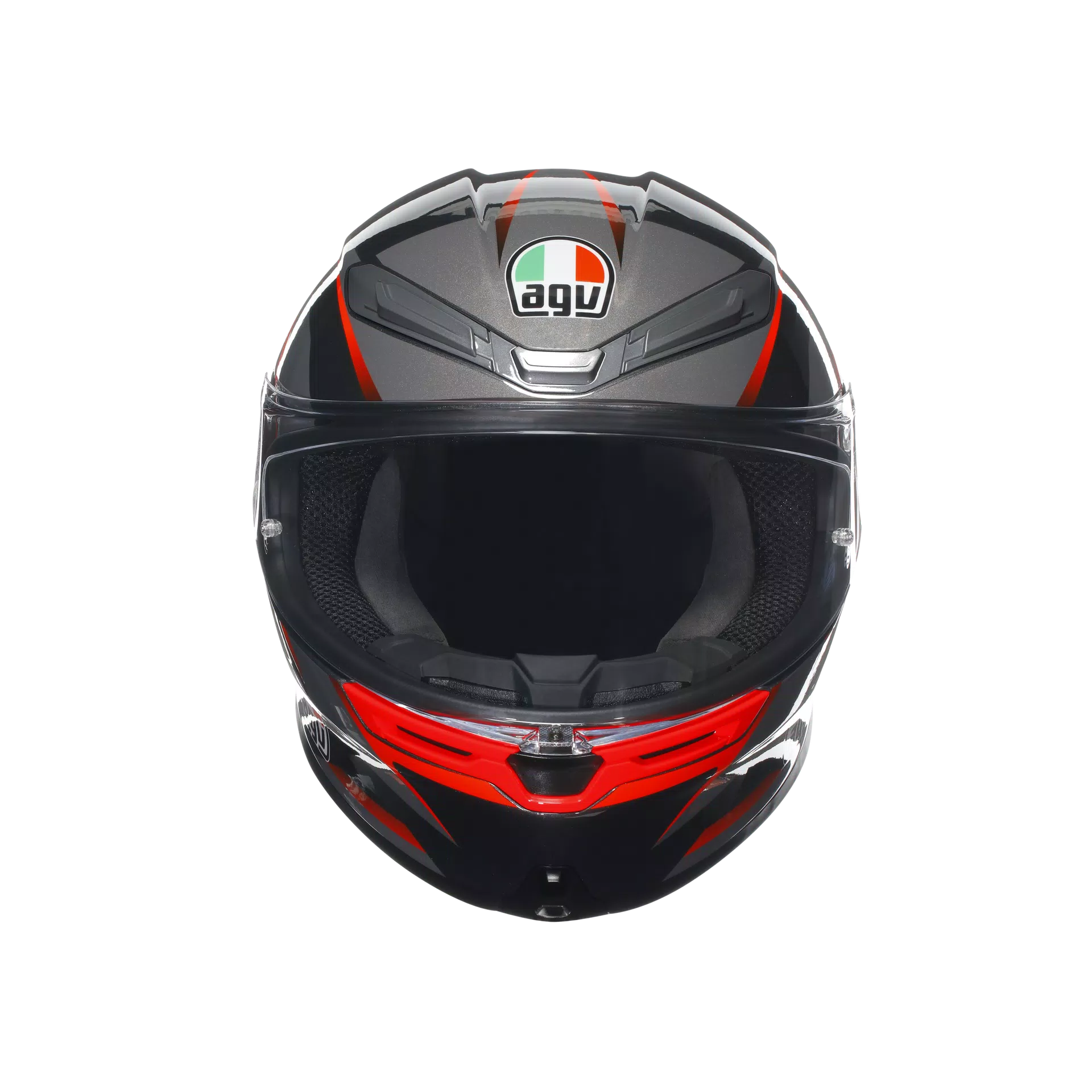 AGV K6 S Helm Slashcut nero/grigio/rosso | 2118395001014