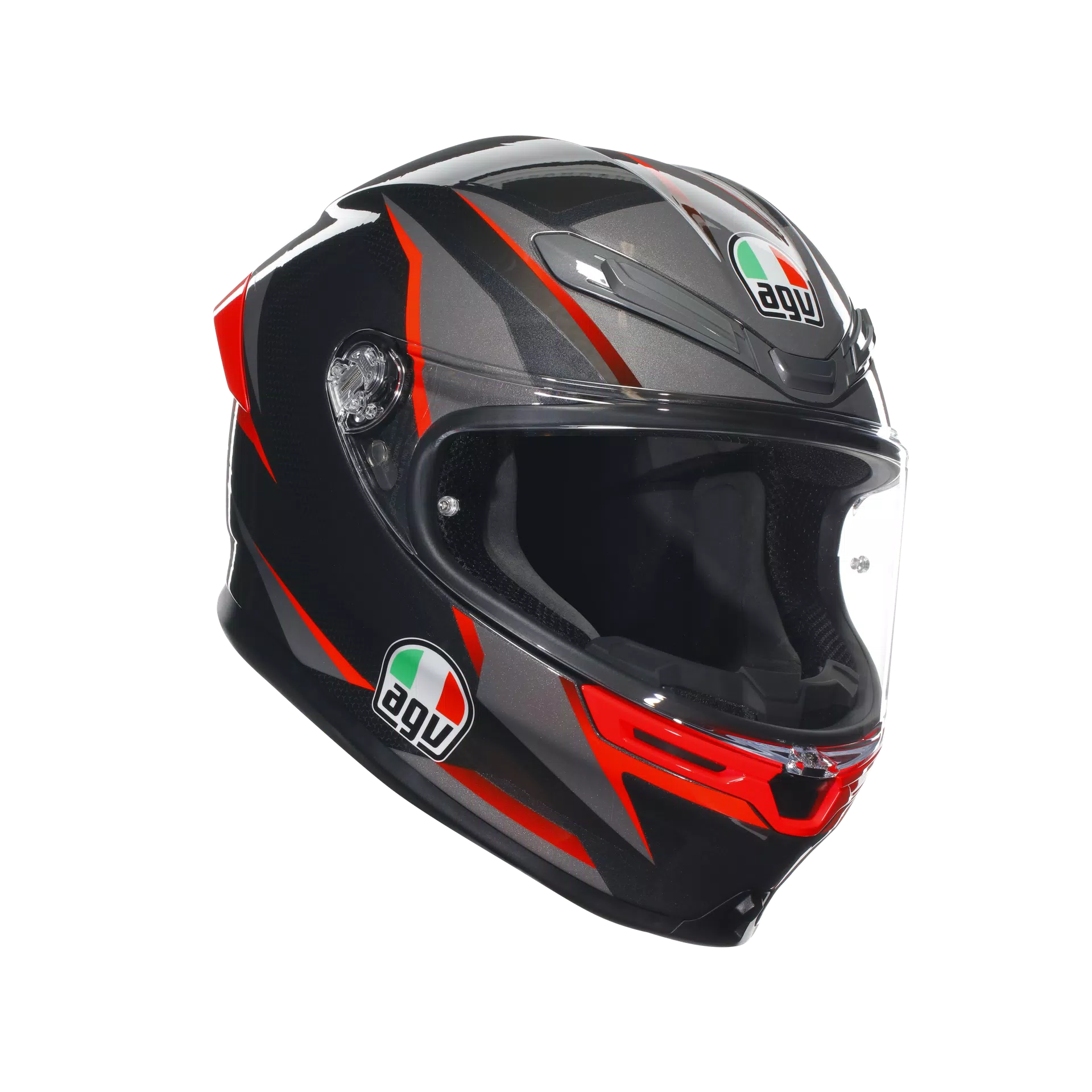 AGV K6 S Helm Slashcut nero/grigio/rosso | 2118395001014