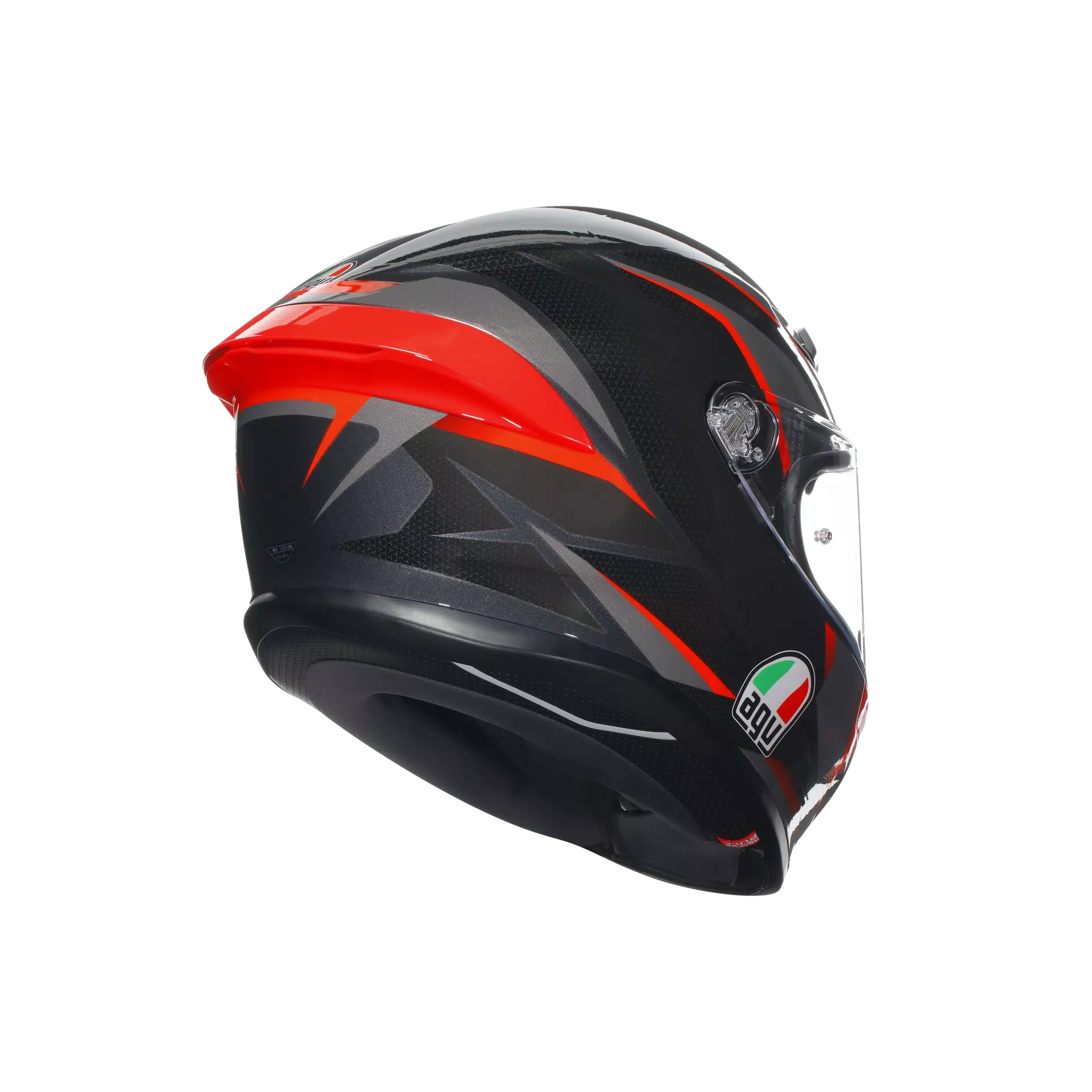 AGV K6 S Helm Slashcut nero/grigio/rosso | 2118395001014