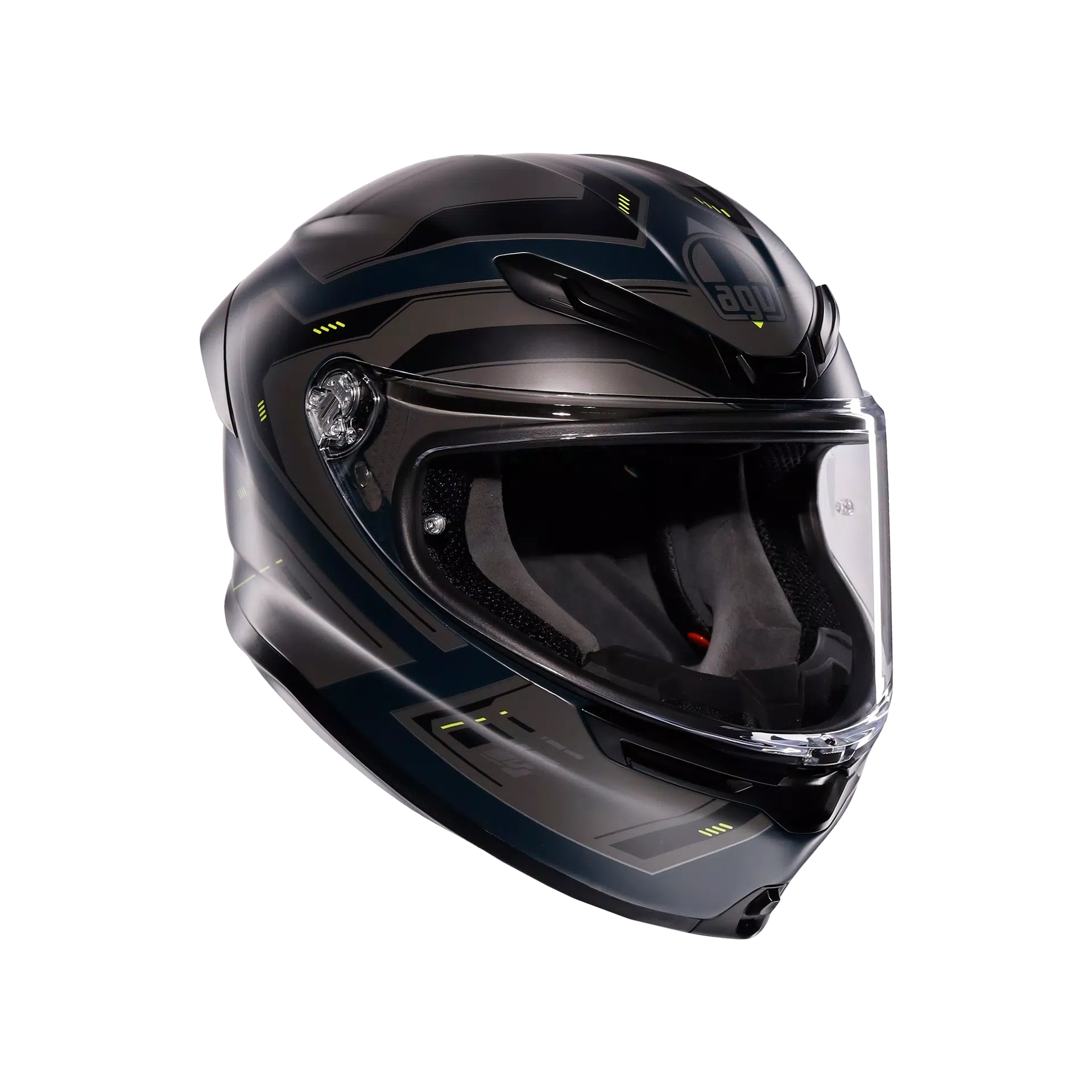 Agv K6 S Helmet Enhance Matt Grey/Yellow Fluo | 2118395001022