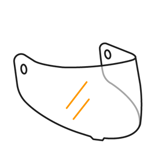 1x chiaro Visiera