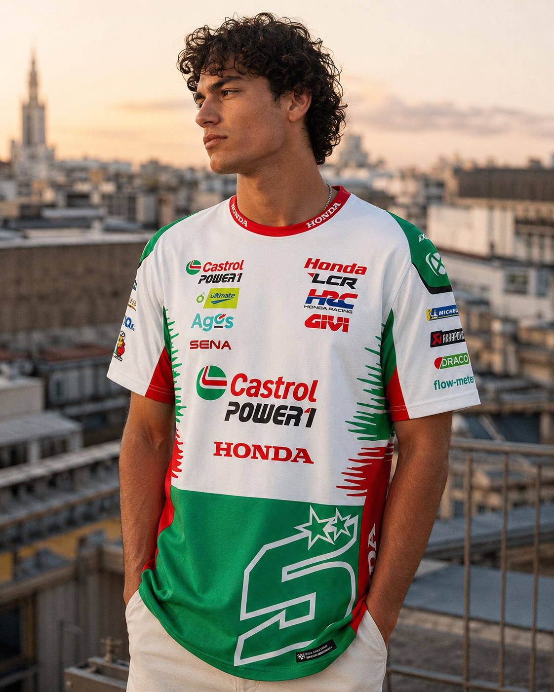 LCR Honda Racing Team Johann Zarco #5 T-Shirt Replica uomo 2026 IXON 