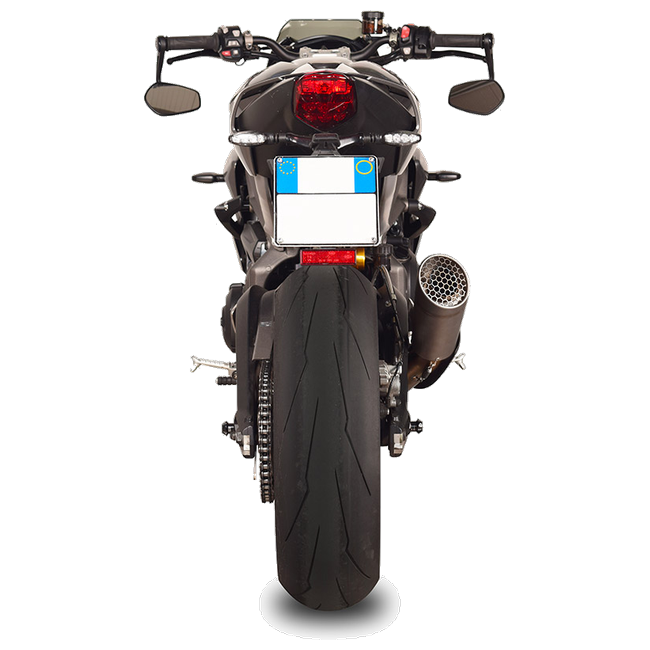 Spark Exhaust Halbkomplette Anlage Satz Grid-O Euro5 High Lateral Mount Triumph Street Triple 765 R/RS (20-22) GTR0505TOM