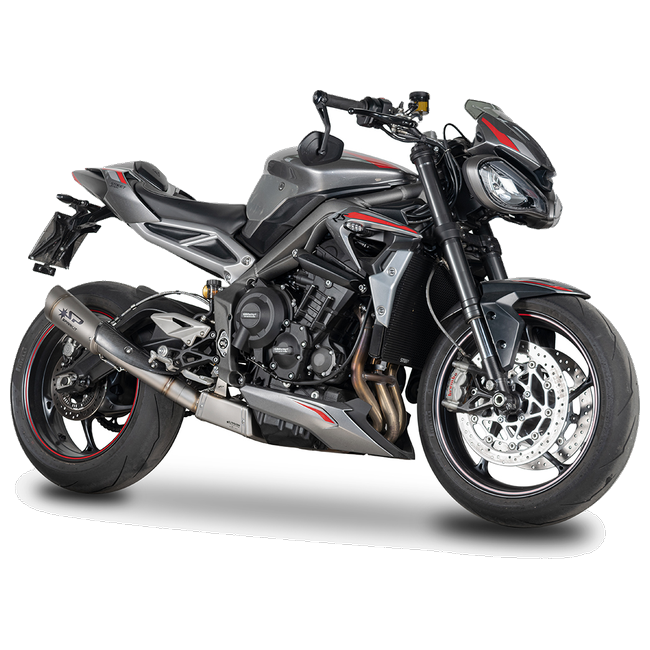 Spark Exhaust Halbkomplette Anlage Satz Grid-O Euro5 High Lateral Mount Triumph Street Triple 765 R/RS (20-22) GTR0505TOM