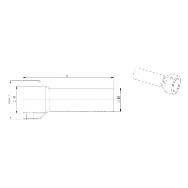 Spark Exhaust dB-Killer Universal Moto GP 35 mm Open 110 mm G9969