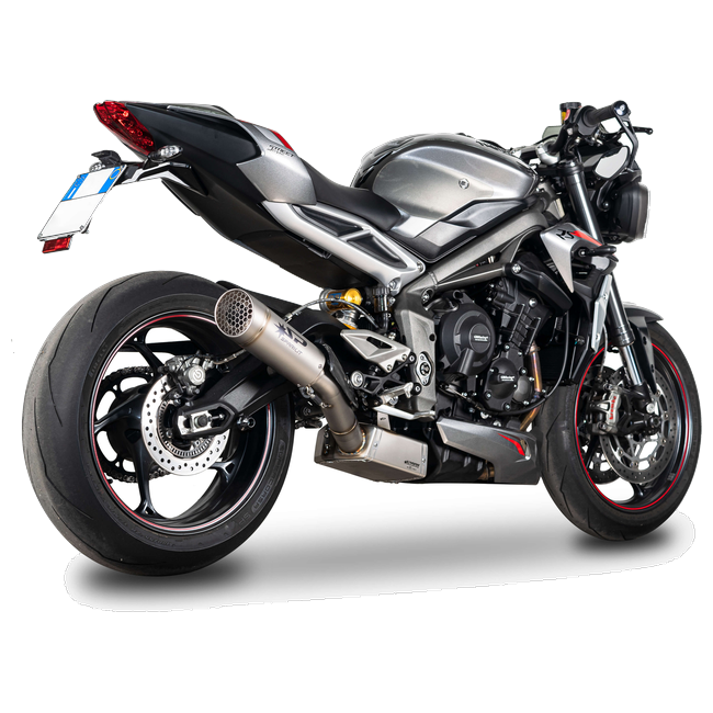 Spark Exhaust Halbkomplette Anlage Satz Grid-O Euro5 High Lateral Mount Triumph Street Triple 765 R/RS (20-22) GTR0505TOM