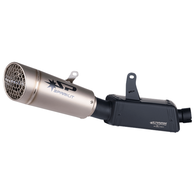 Spark Exhaust Halbkomplette Anlage Satz Grid-O Euro5 Black Box Triumph Street Triple 765 R/RS (20-22) GTR0503BOM