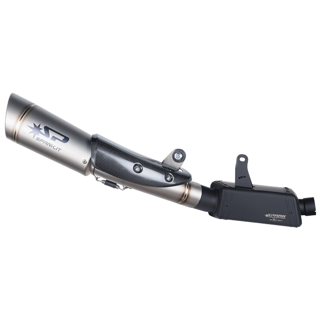 Spark Exhaust Halbkomplette Anlage Satz Grid-O Euro5 High Lateral Black Box Triumph Street Triple 765 R/RS (20-22) GTR0505BOM