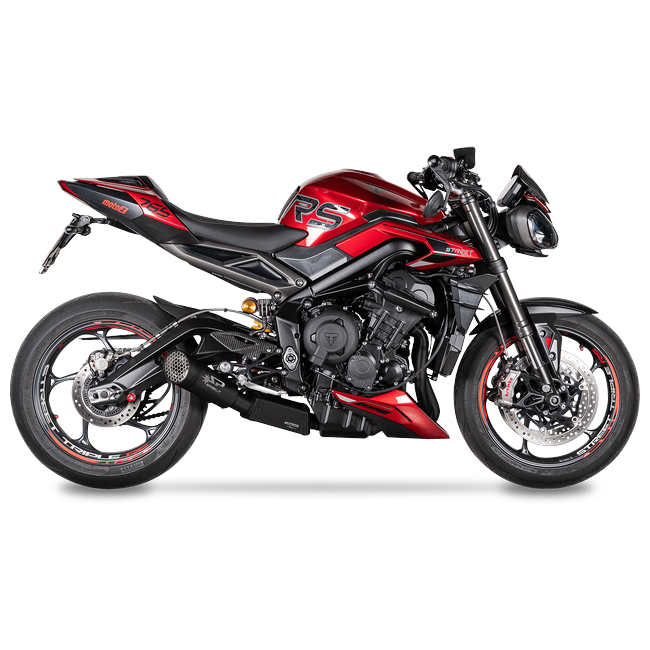 Spark Exhaust Komplettanlage Grid-O Euro5+ Black Ceramic Triumph Street Triple 765 R/RS (23-26) GTR8824BOM