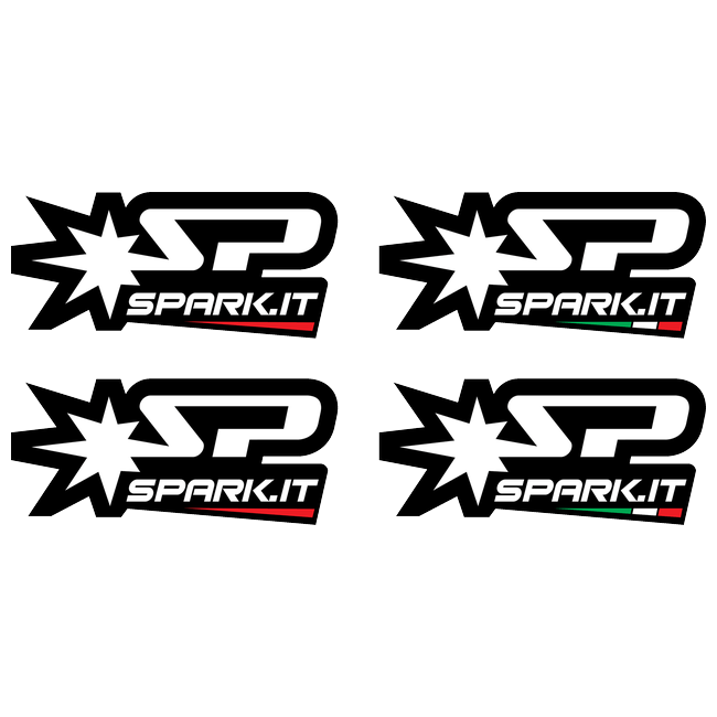 Spark Exhaust Auspuffteil Racing Satz Sticker 2 Heat-Resistant 2 Standard Stickers Universal SKIT130