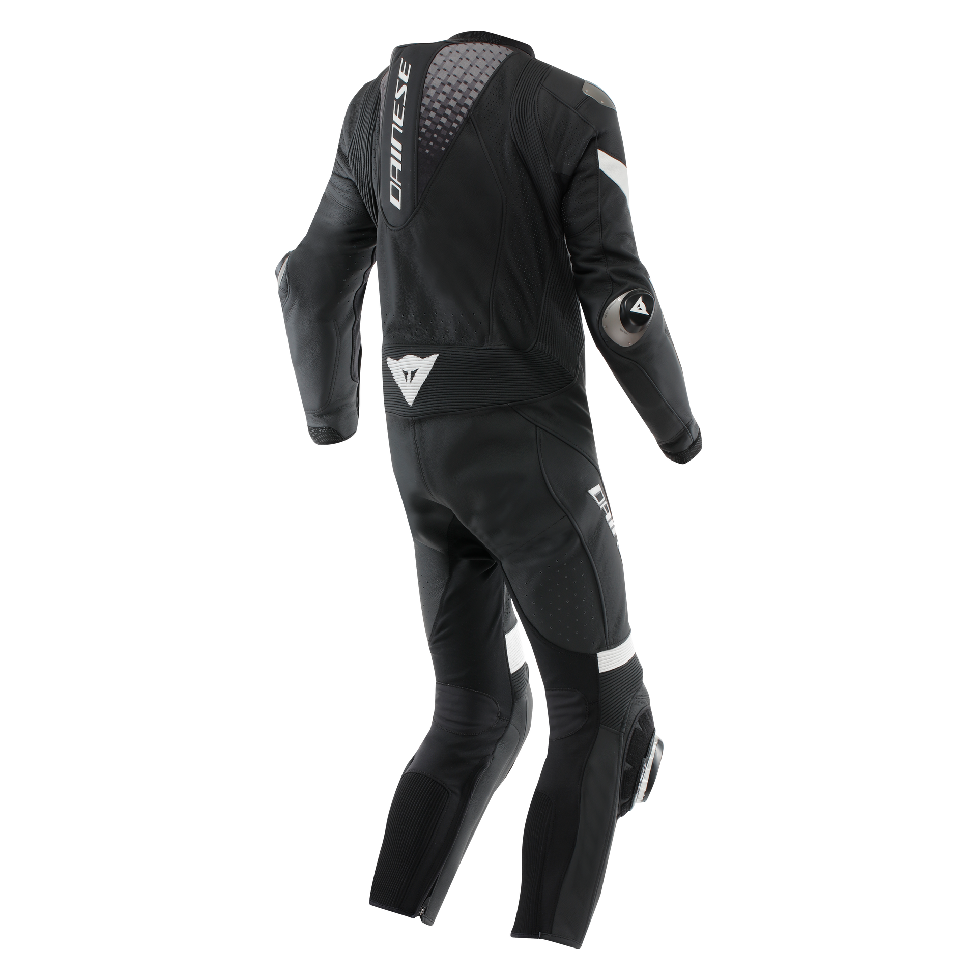 Combinazione in pelle da un pezzo di Laguna SECA 6 di Bainese - tuta da corsa perforata | Uomini | In bianco e nero