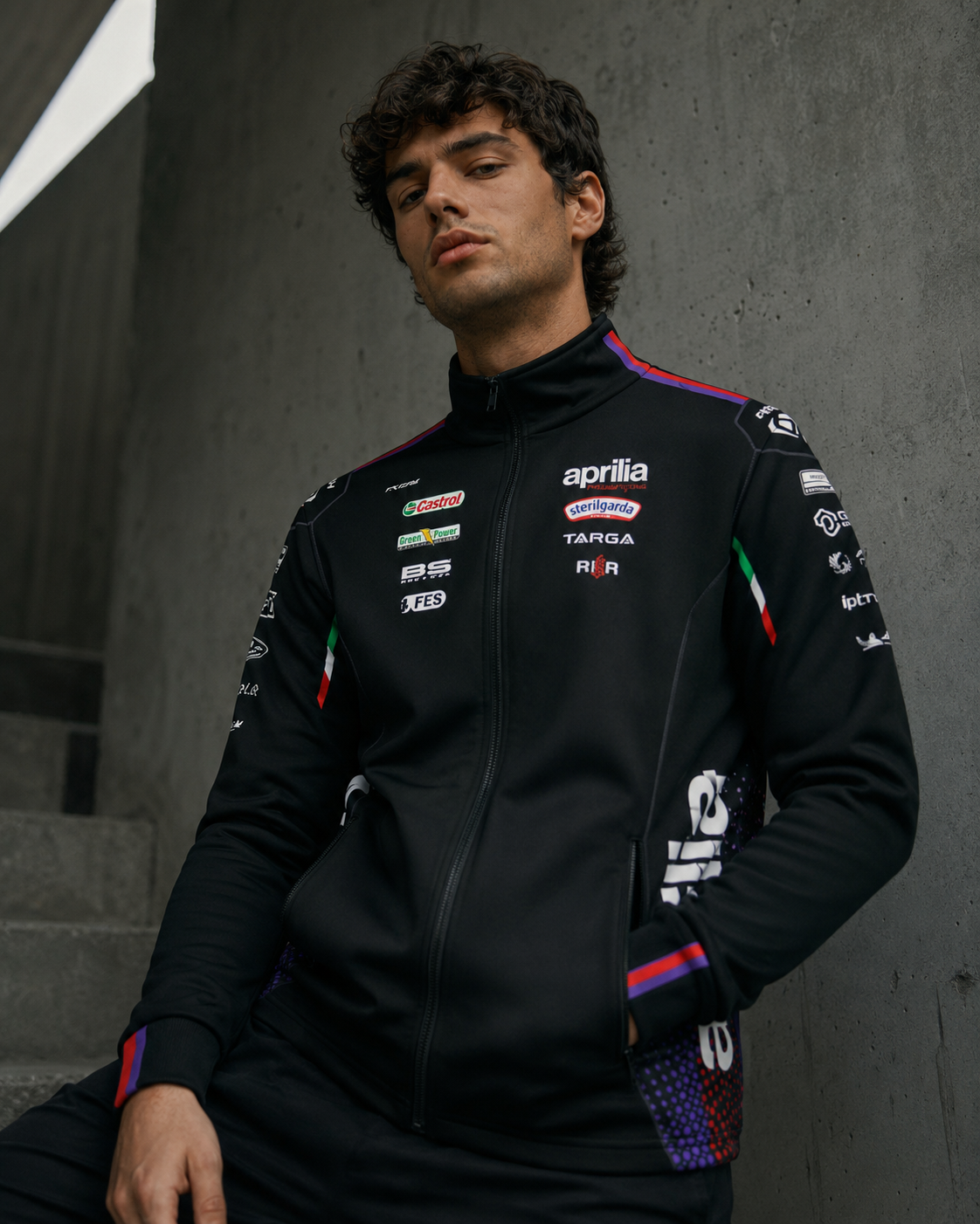Aprilia Racing Team Zip felpa con zip Replica 2026 uomo IXON 