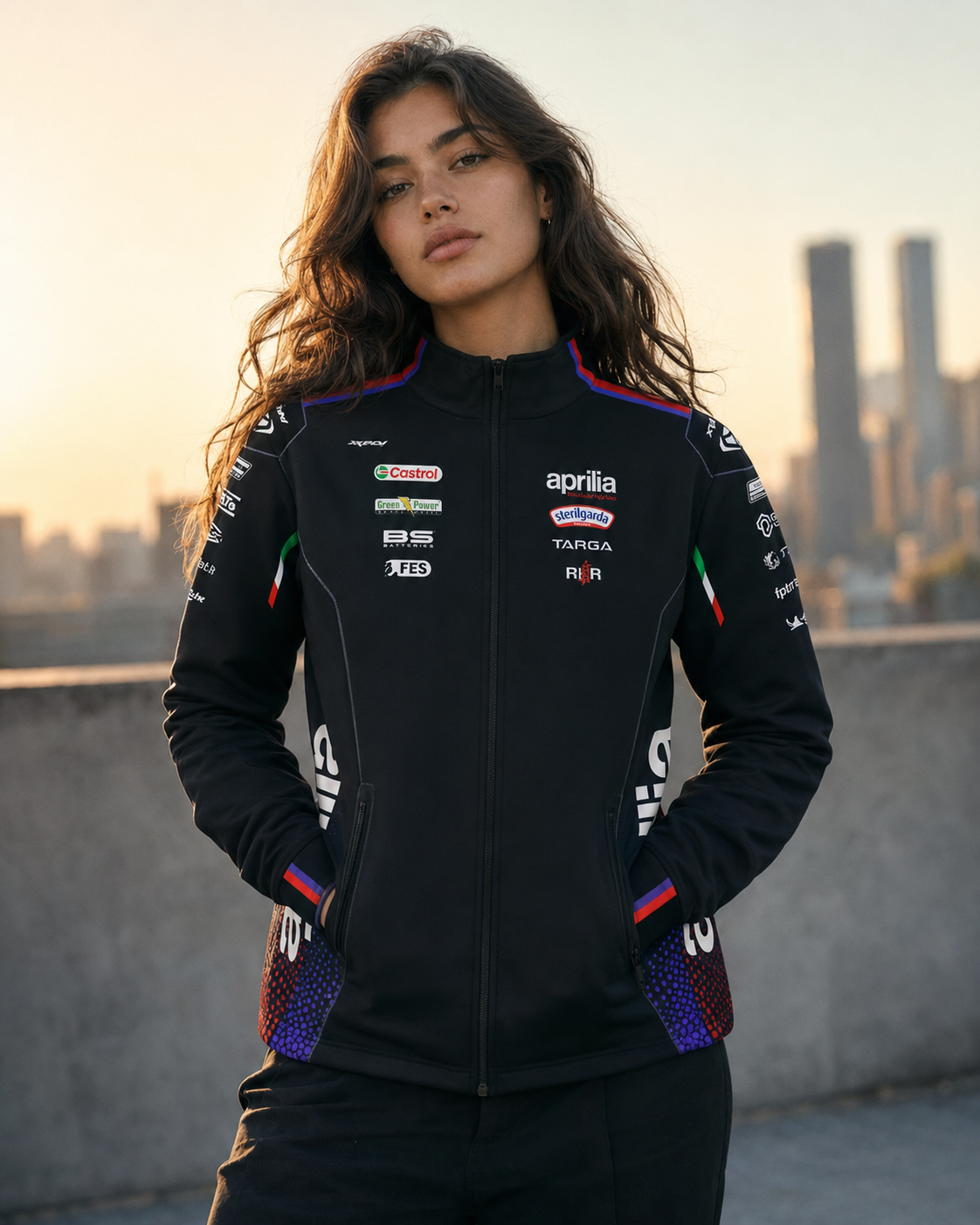 Aprilia Racing Team Zip felpa con zip Replica 2026 uomo IXON 