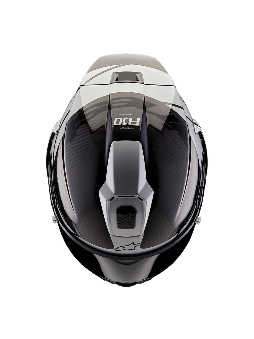 Alpinestars Supertech R10 Element Element Casco Carb Carb Black Silver 8200324-1368