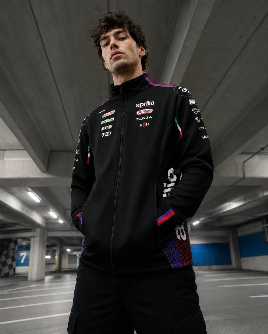 Aprilia Racing Team Zip felpa con zip Replica 2026 uomo IXON 