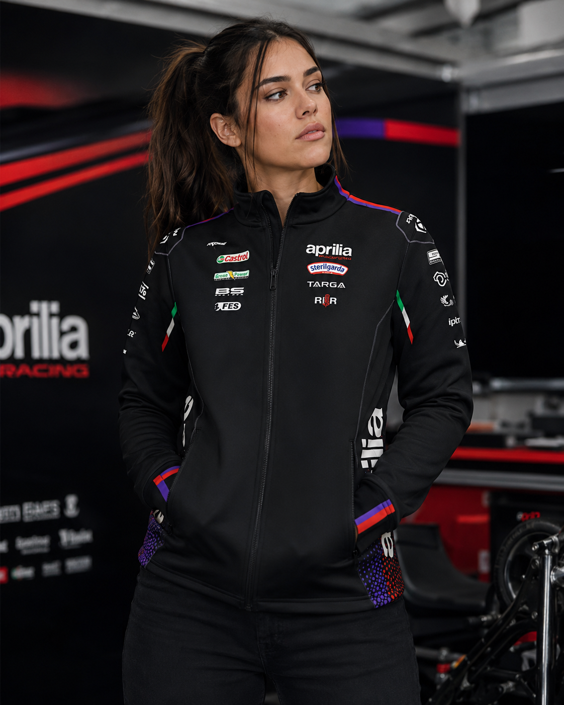 Aprilia Racing Team Zip felpa con zip Replica 2026 uomo IXON 