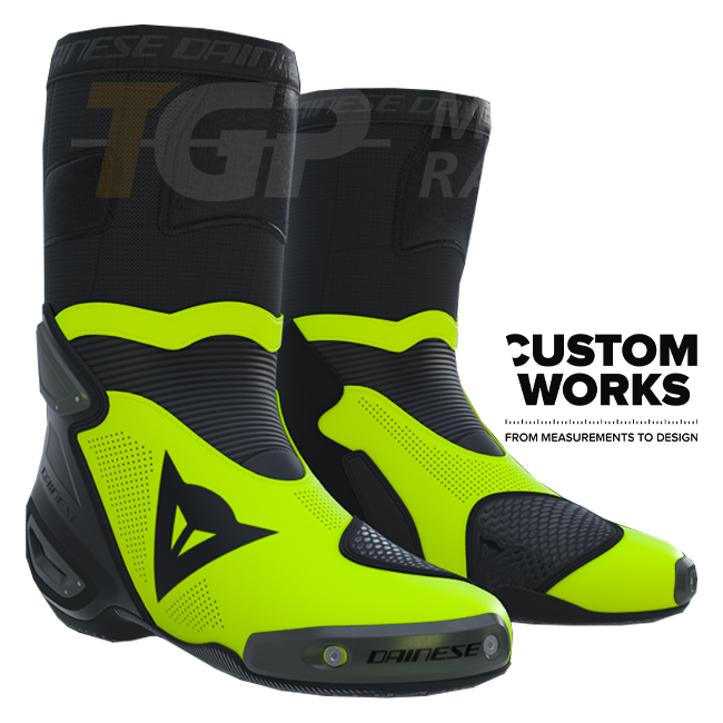 Dainese Axial 2 Air stivali da corsa e moto stradali | Uomo | Nero / Fluogiallo | Custom Works 