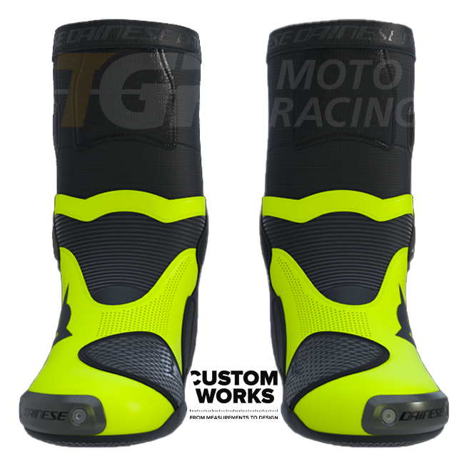 Dainese Axial 2 Air stivali da corsa e moto stradali | Uomo | Nero / Fluogiallo | Custom Works 