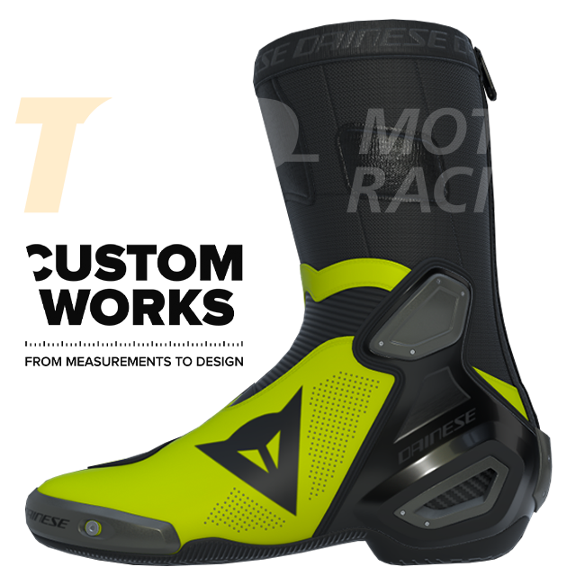 Dainese Axial 2 Air stivali da corsa e moto stradali | Uomo | Nero / Fluogiallo | Custom Works 