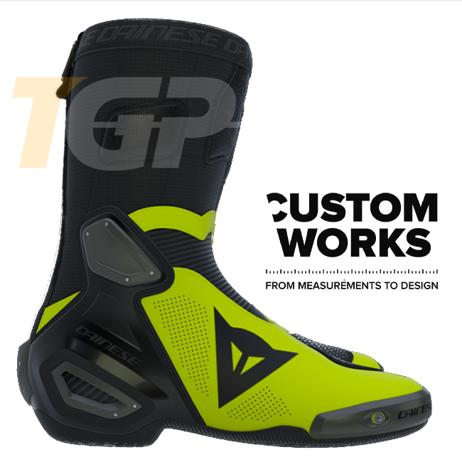 Dainese Axial 2 Air stivali da corsa e moto stradali | Uomo | Nero / Fluogiallo | Custom Works 