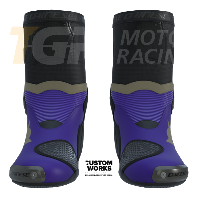 Dainese Axial 2 stivali da motociclista Racing e strada | Uomo | Viola / Magnesio | Custom Works 