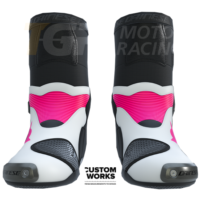 Dainese Axial 2 stivali da moto Racing e stradali | Uomo | Fuxia / Bianco | Custom Works 