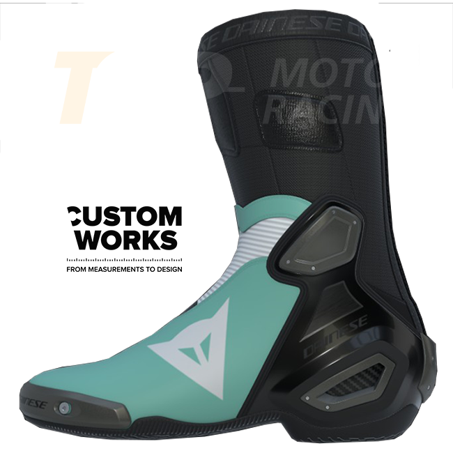 Dainese Axial 2 Air stivali da corsa e da strada per motociclette | Uomo | Sardinia Sea Blu / Bianco | Custom Works 