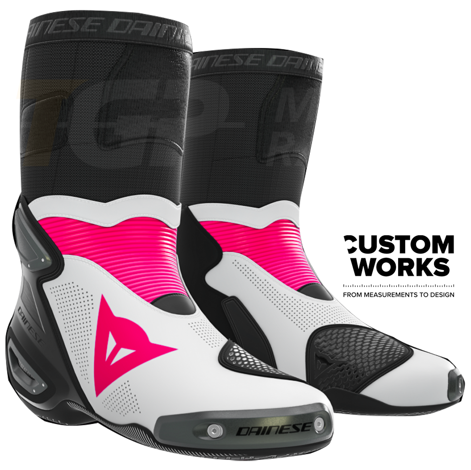 Dainese Axial 2 Air stivali da corsa e moto stradali | Uomo | Fuxia / Bianco | Custom Works 