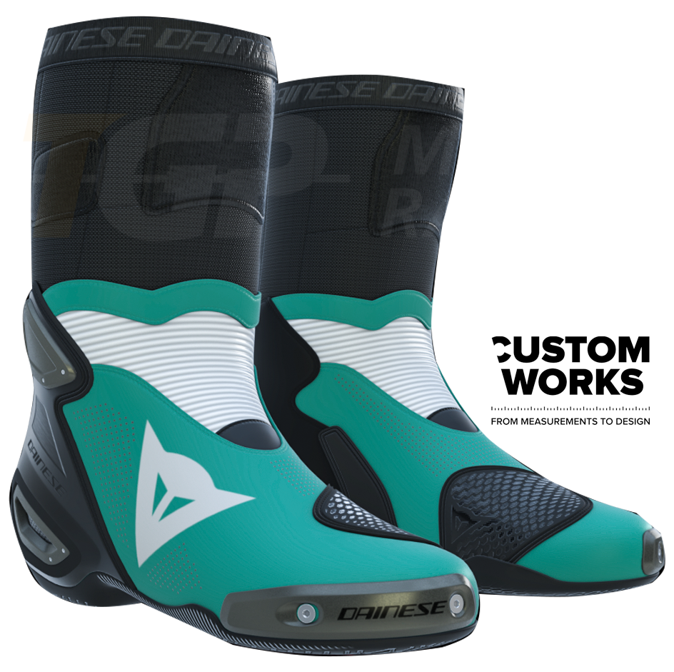 Dainese Axial 2 Air stivali da corsa e da strada per motociclette | Uomo | Sardinia Sea Blu / Bianco | Custom Works 