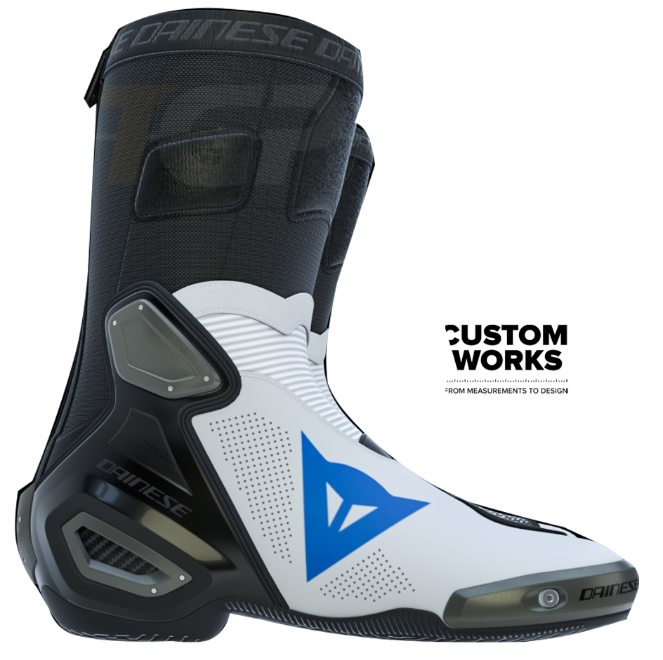 Dainese Axial 2 Air stivali da corsa e motociclistica stradale | Uomo | Bianco / Cielo | Custom Works 