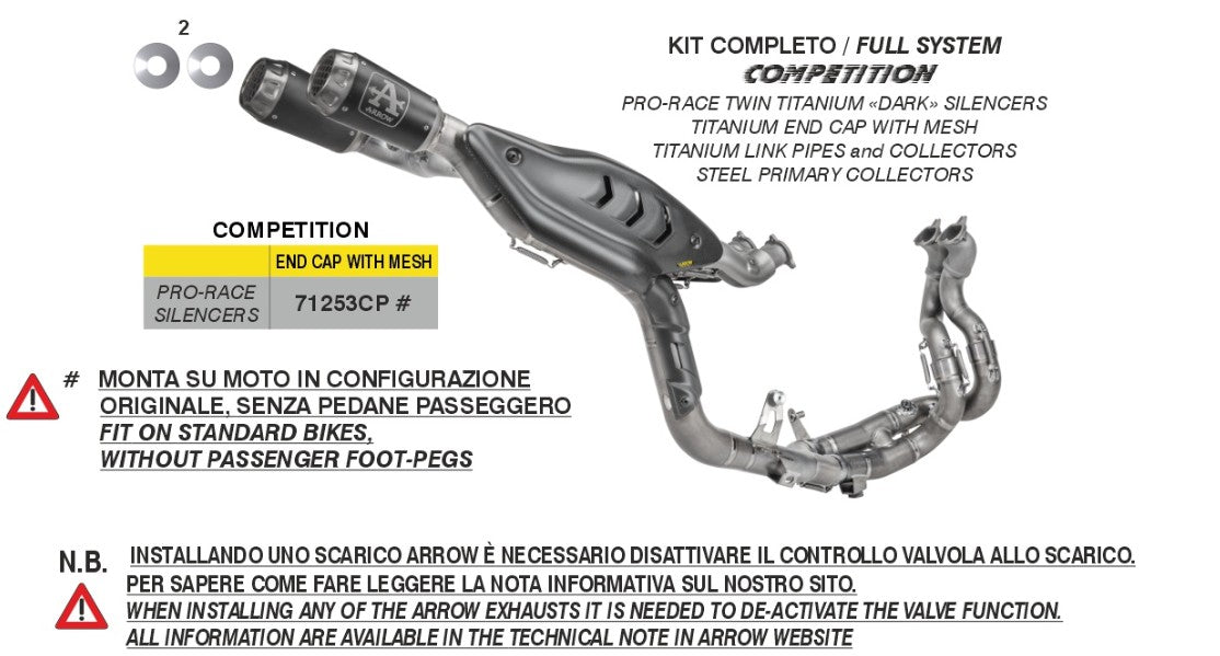 Freccia Competizione per il concorso Titanio Ducati Panigale V4/S (2025) 71253CP