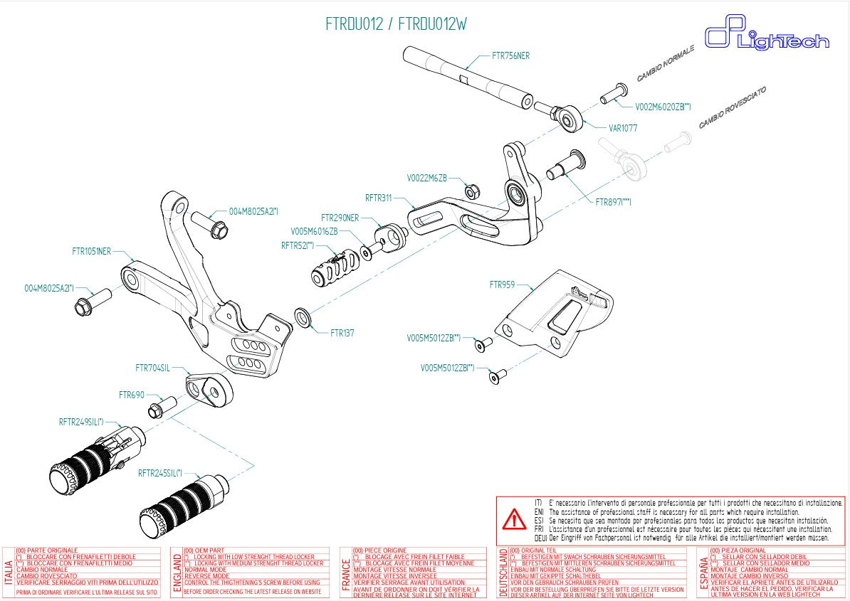 Impianto di scarico LighTech Ducati Panigale V4/S/R (18-24) FTRDU012/W 