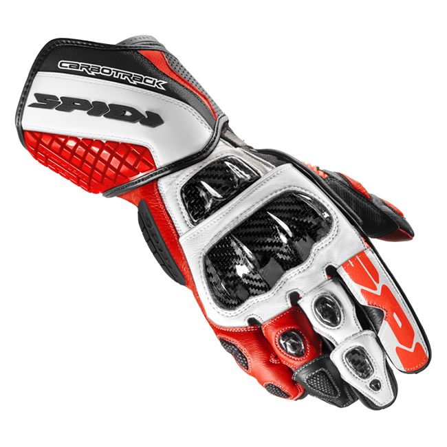 Guanti da moto in pelle Spidi Carbo Track Evo Racing | Uomo | Rosso | A203014 