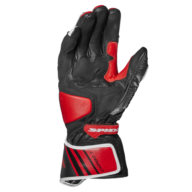 Guanti da moto in pelle Spidi Carbo 7 Racing | Uomo | Rosso | A210014 