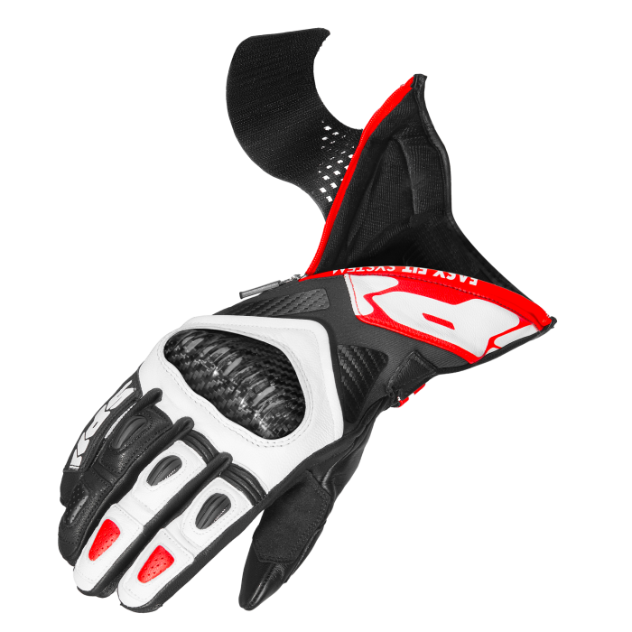 Guanti da moto in pelle Spidi Carbo Fit Racing | Uomo | Rosso | A226014 