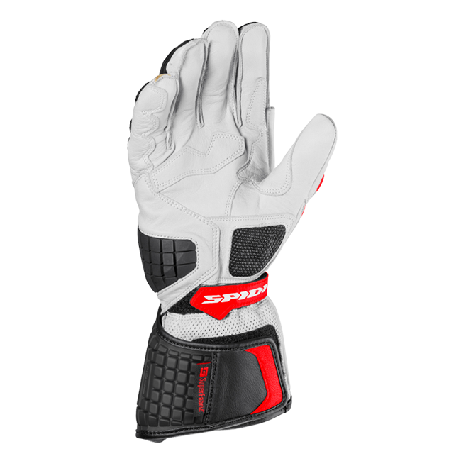 Guanti da moto in pelle Spidi Carbo Kangaroo Racing | Uomo | Nero-Rosso | A216021 