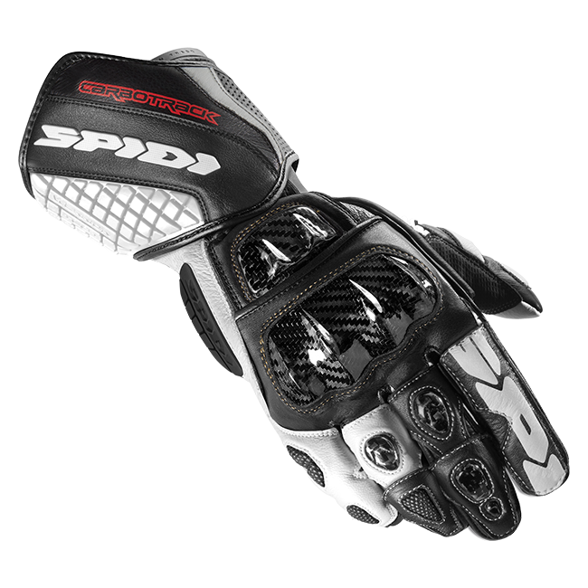 Guanti da moto in pelle Spidi Carbo Track Evo Racing | Uomo | Nero/Bianco | A203011 