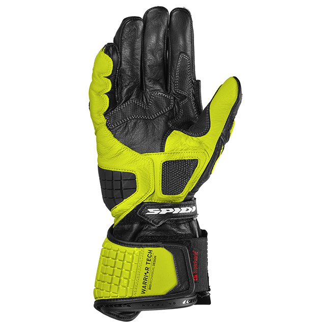 Guanti da moto in pelle Spidi Carbo Track Evo Racing | Uomo | Nero/Giallo fluorescente | A203394 