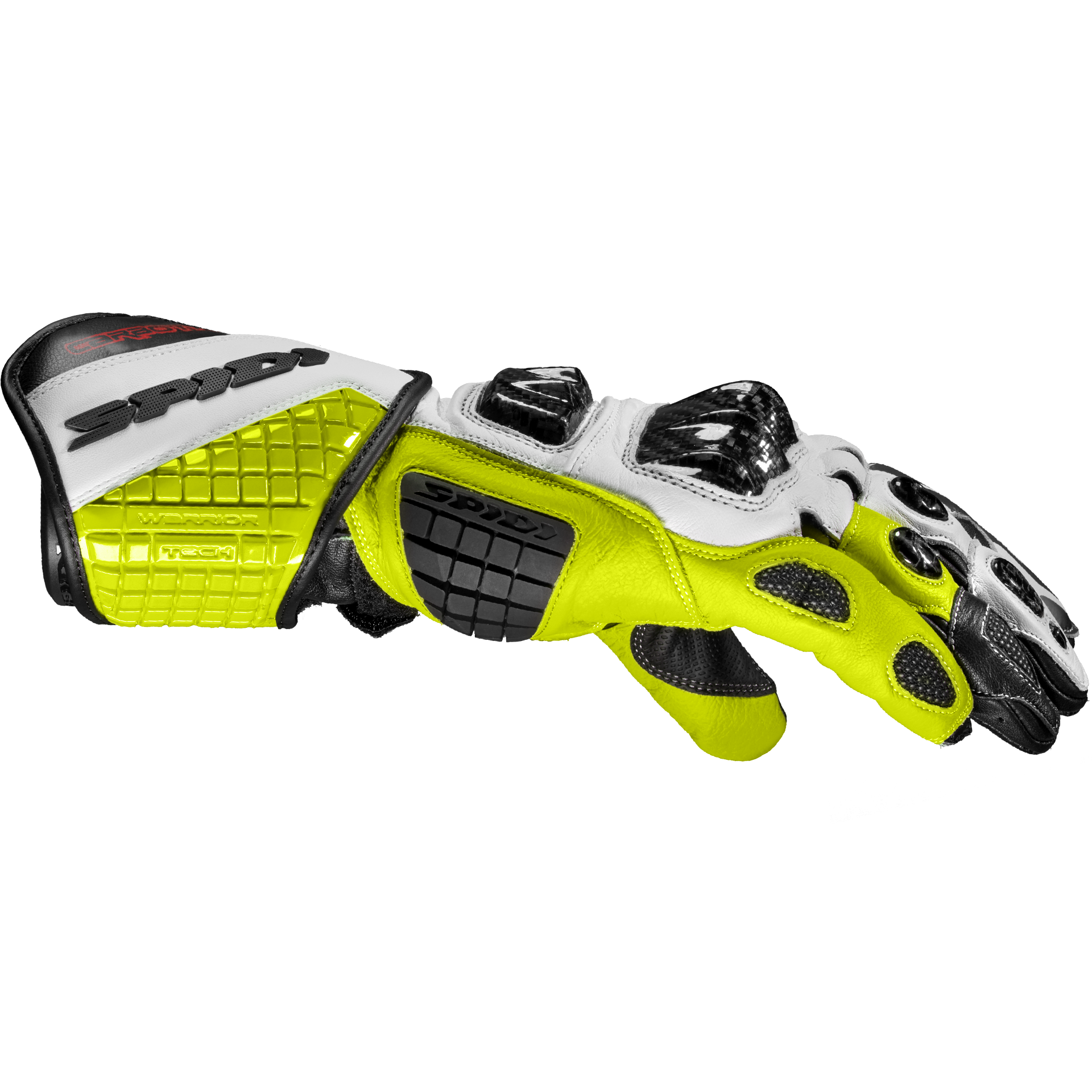 Guanti da moto in pelle Spidi Carbo Track Evo Racing | Uomo | Nero/Giallo fluorescente | A203394 