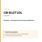 Akrapovic Auspuffteil CB-B12T1DL — Platzhalter, kein Herstellerfoto verfügbar